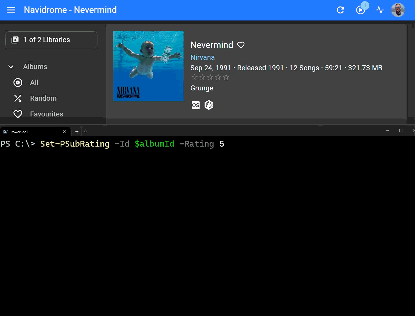 Example of using Set-PSubRating and Set-PSubStar commands